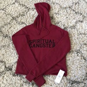 Varsity Crop Pullover Hoodie